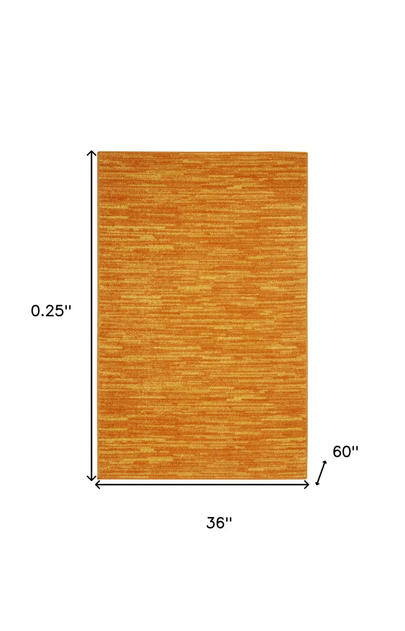 3' X 5' Orange Indoor Outdoor Area Rug Homeroots Outdoor