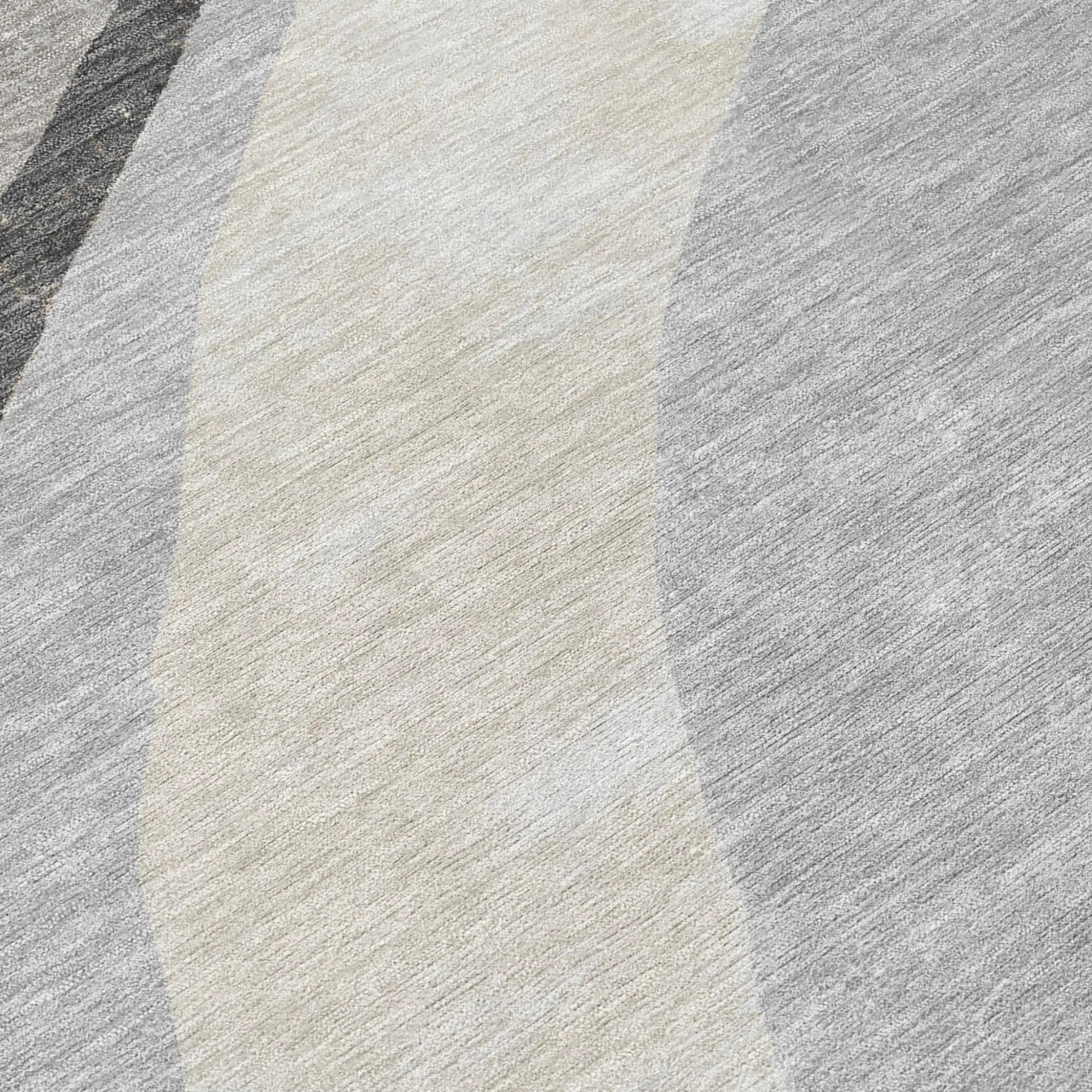 3' X 5' Pewter And Gray Abstract Washable Indoor Outdoor Area Rug Homeroots Outdoor