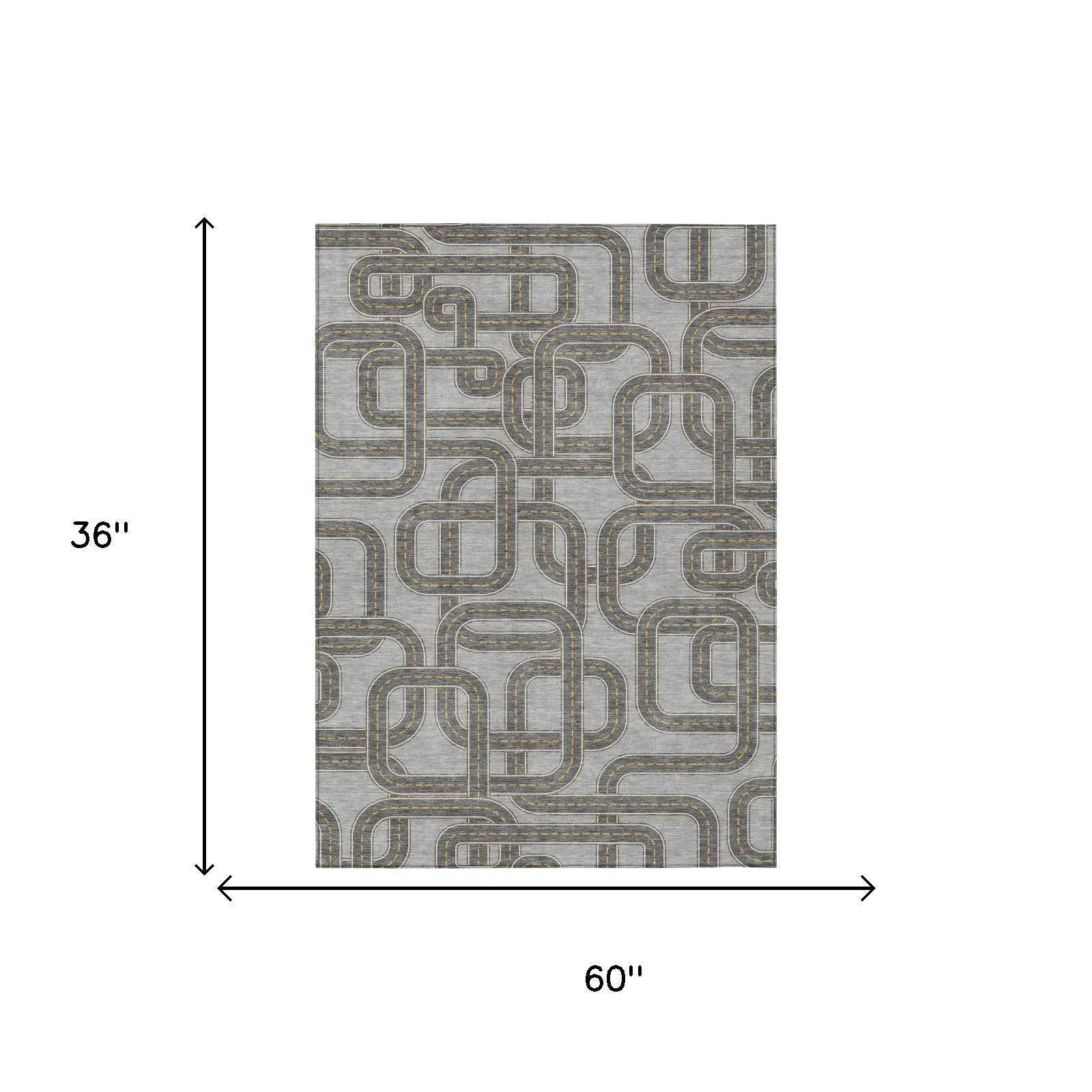 3' X 5' Pewter And Gray Geometric Washable Indoor Outdoor Area Rug Homeroots Outdoor