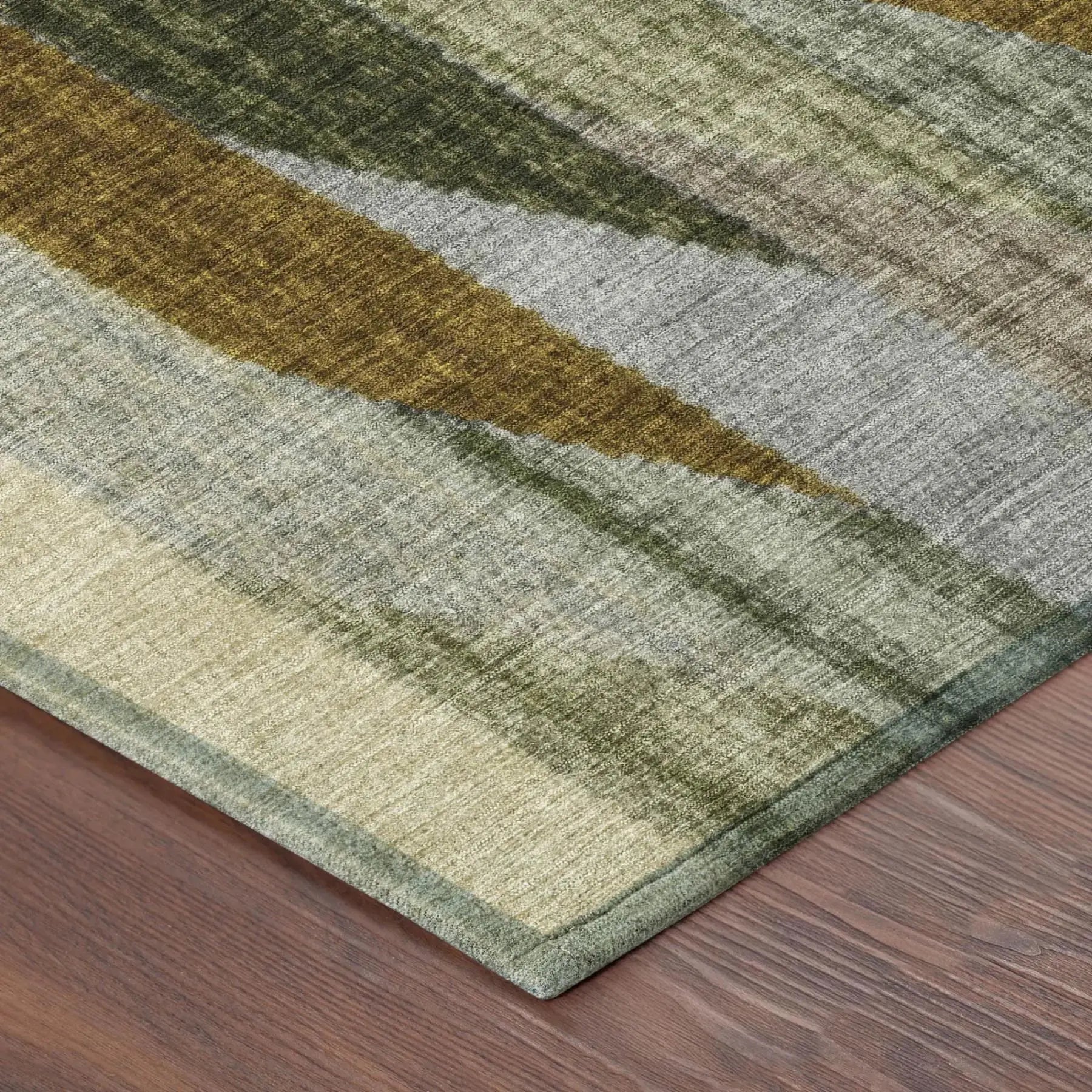 3' X 5' Pewter And Gray Striped Washable Indoor Outdoor Area Rug Homeroots Outdoor