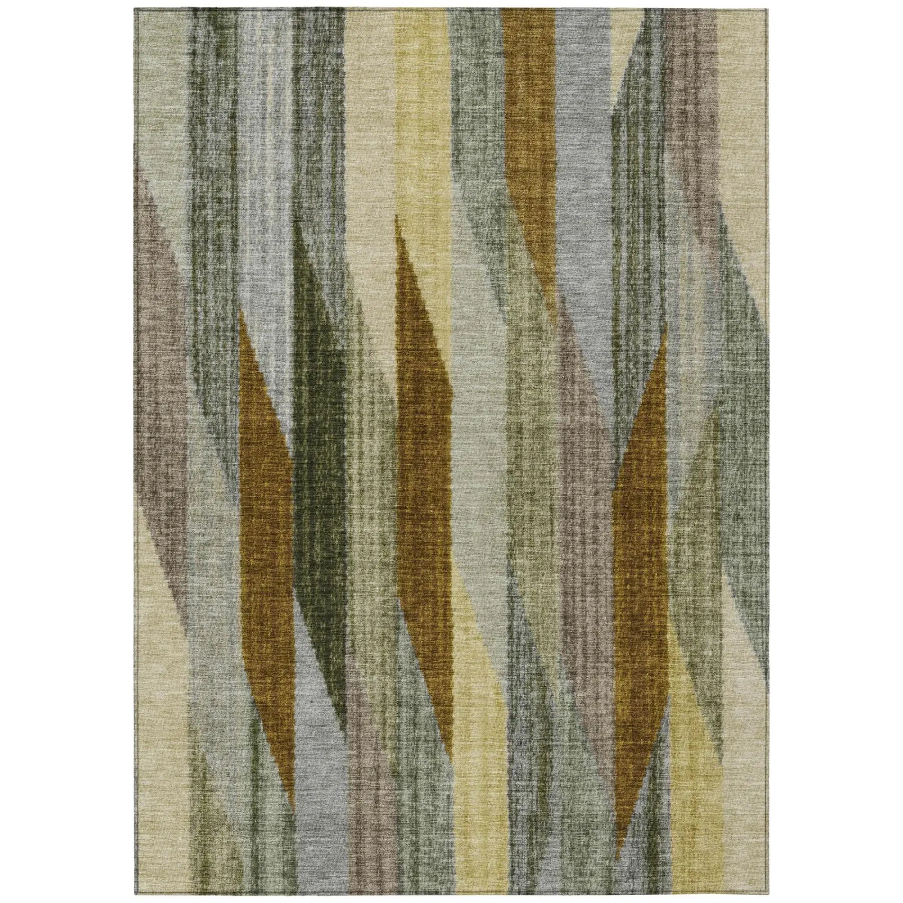 3' X 5' Pewter And Gray Striped Washable Indoor Outdoor Area Rug Homeroots Outdoor