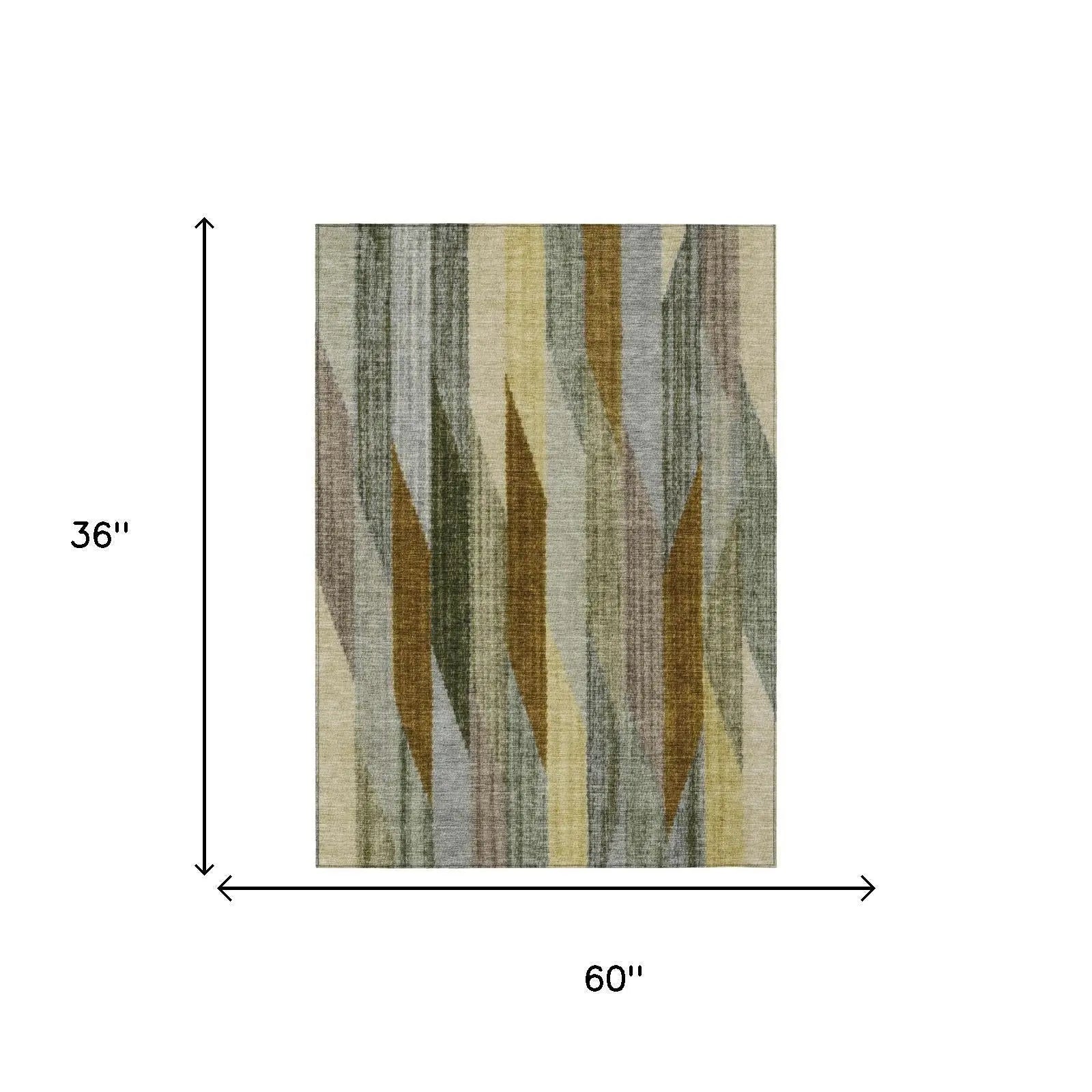 3' X 5' Pewter And Gray Striped Washable Indoor Outdoor Area Rug Homeroots Outdoor