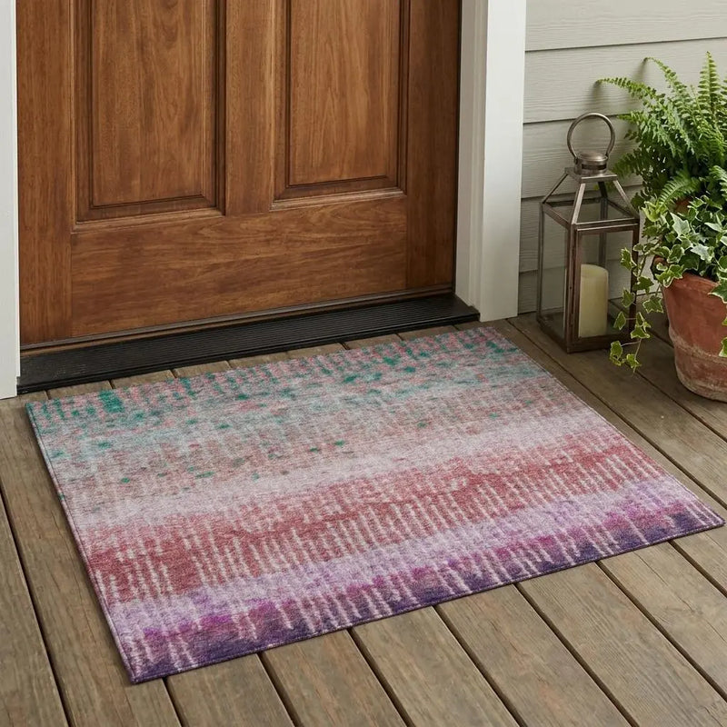 3' X 5' Pink And Blush Abstract Washable Indoor Outdoor Area Rug Homeroots Outdoor