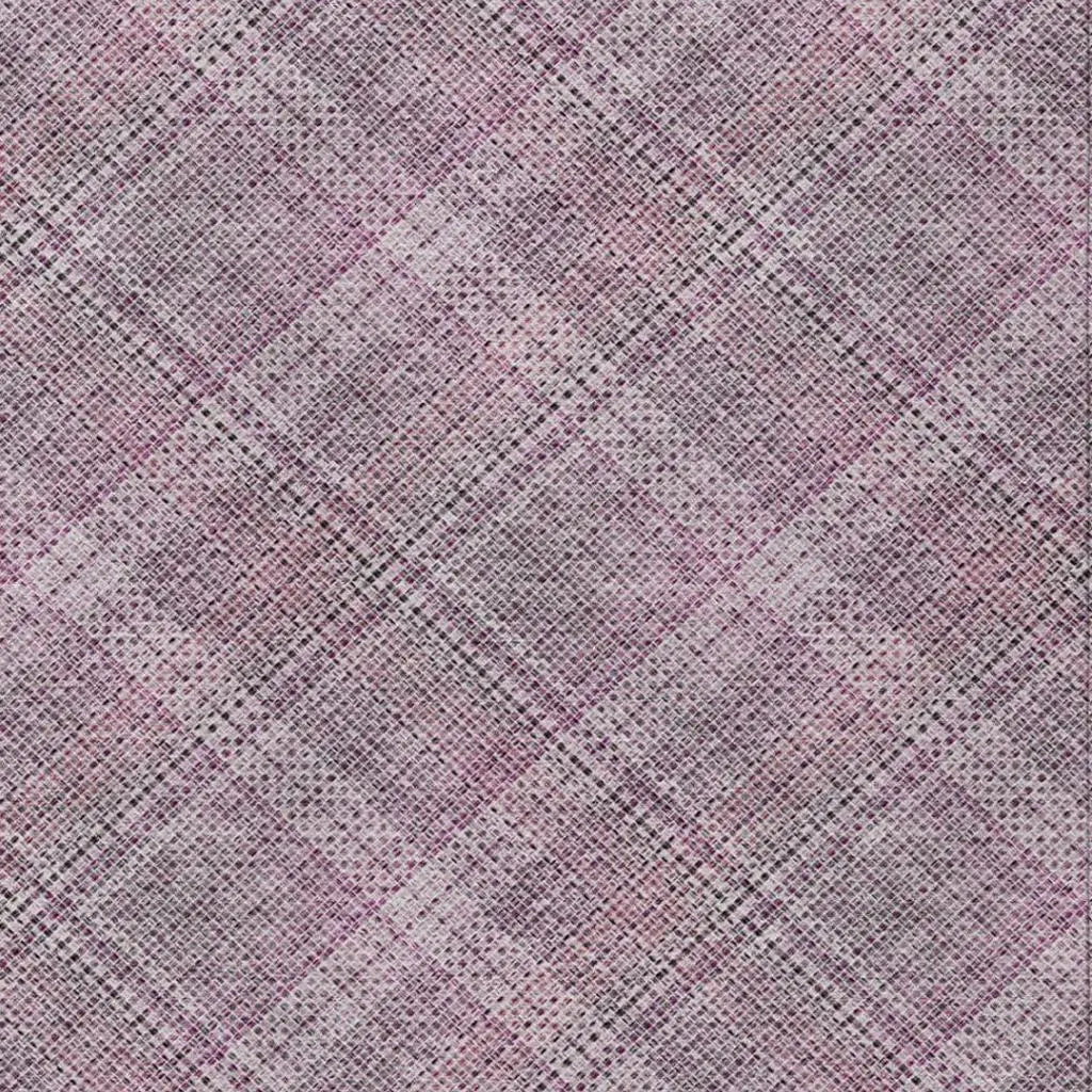 3' X 5' Pink And Blush Plaid Washable Indoor Outdoor Area Rug Homeroots Outdoor