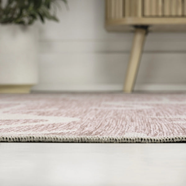 3' X 5' Pink And Cream Animal Print Indoor Outdoor Area Rug Homeroots Outdoor