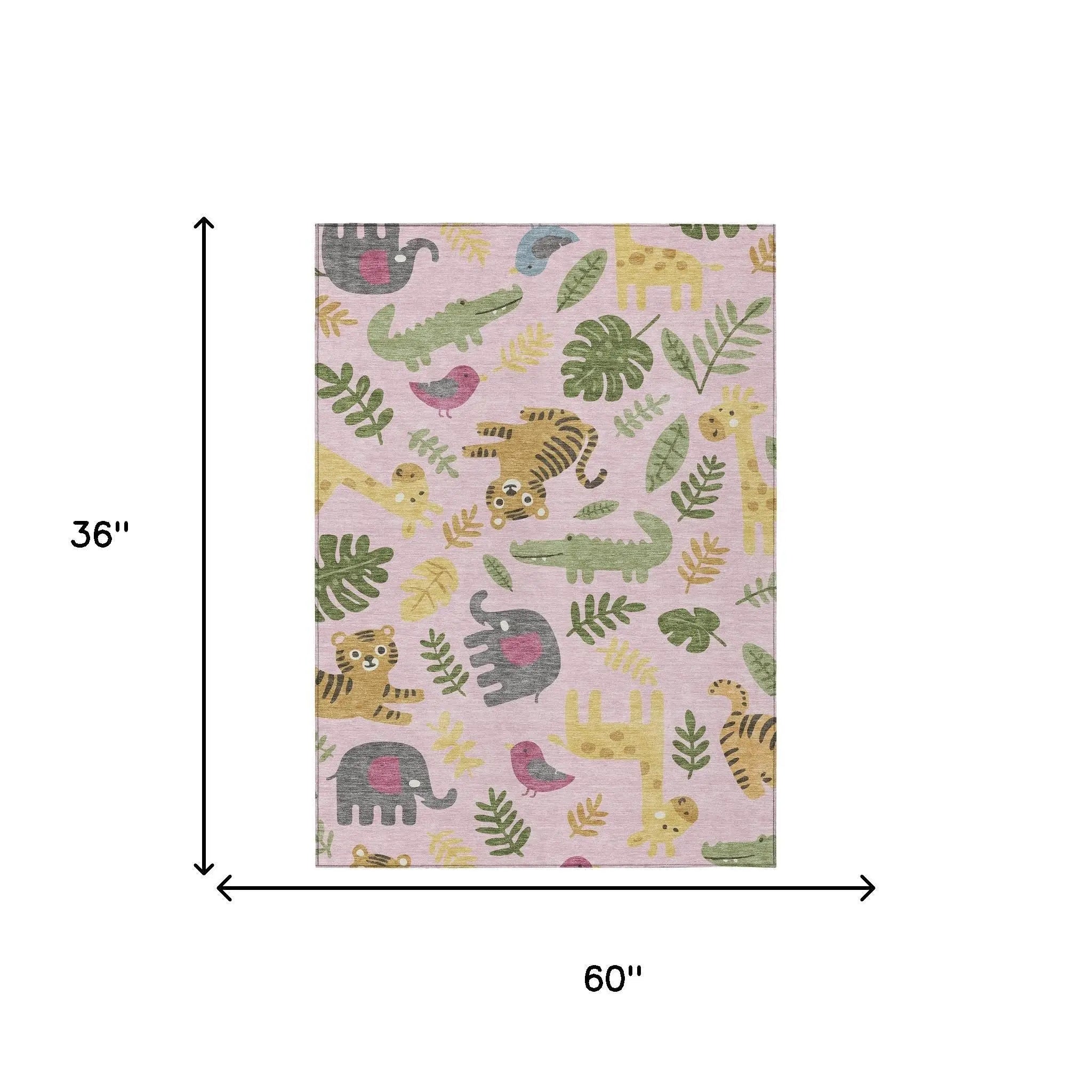 3' X 5' Pink And Ivory Abstract Washable Indoor Outdoor Area Rug Homeroots Outdoor
