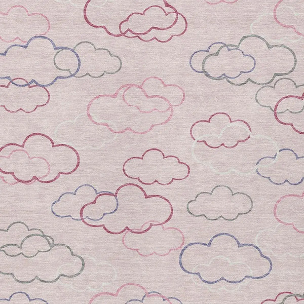 3' X 5' Pink And Ivory Abstract Washable Indoor Outdoor Area Rug Homeroots Outdoor
