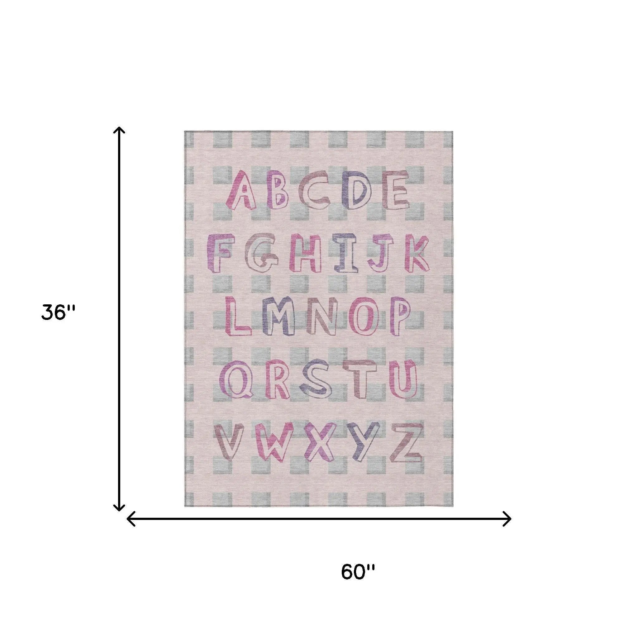 3' X 5' Pink And Linen Geometric Washable Indoor Outdoor Area Rug Homeroots Outdoor