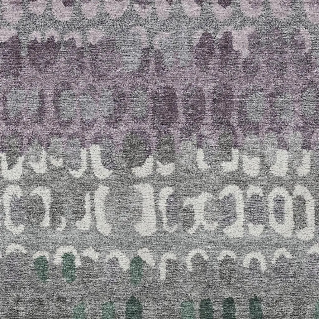 3' X 5' Plum And Gray Geometric Washable Indoor Outdoor Area Rug Homeroots Outdoor