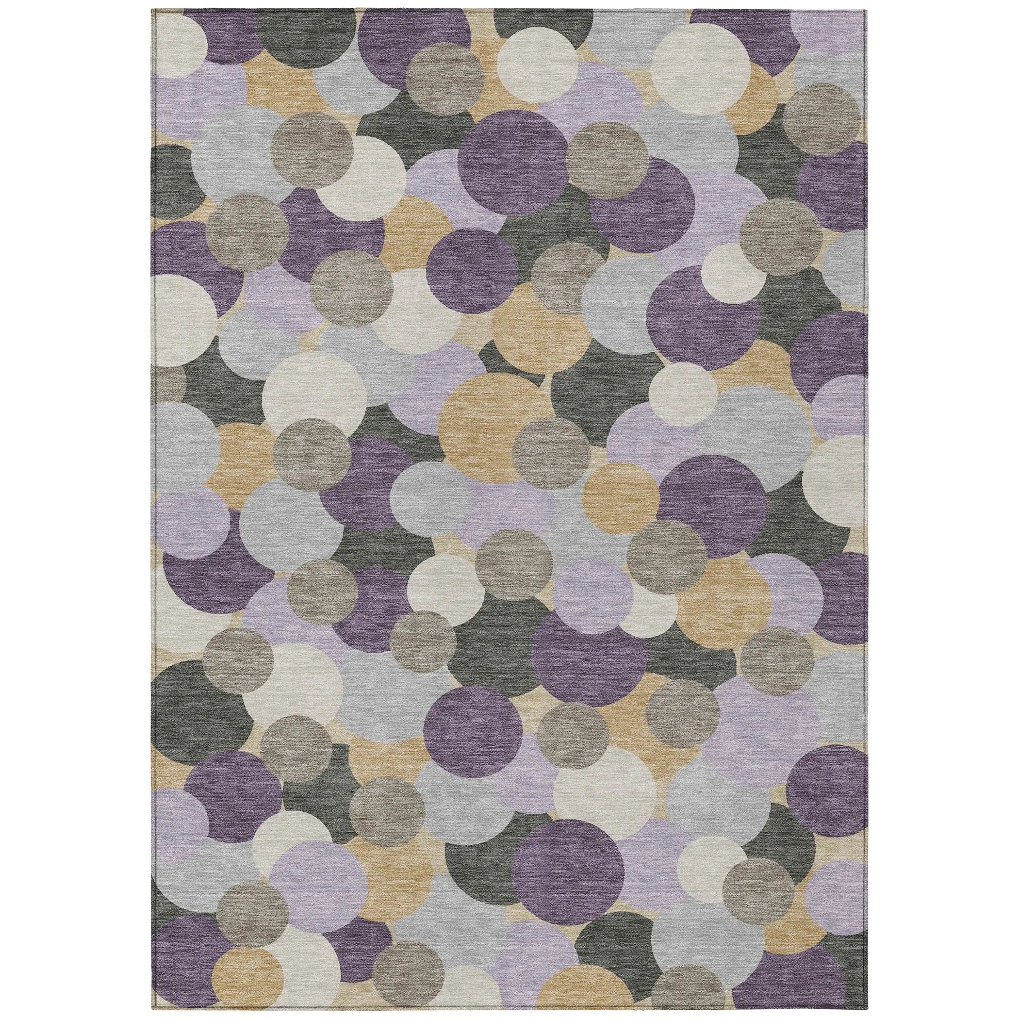 3' X 5' Plum And Lavender Geometric Washable Indoor Outdoor Area Rug Homeroots Outdoor