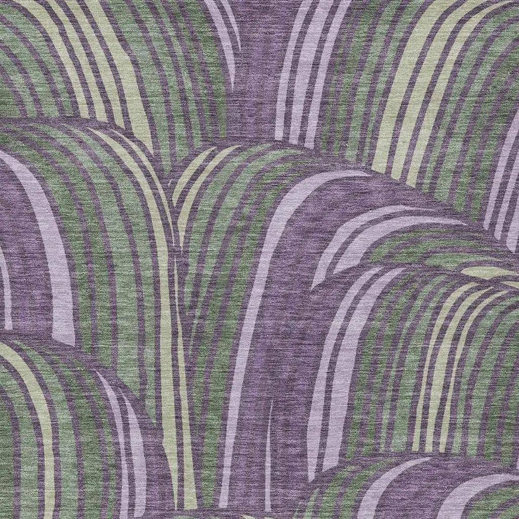 3' X 5' Plum And Purple Abstract Washable Indoor Outdoor Area Rug Homeroots Outdoor