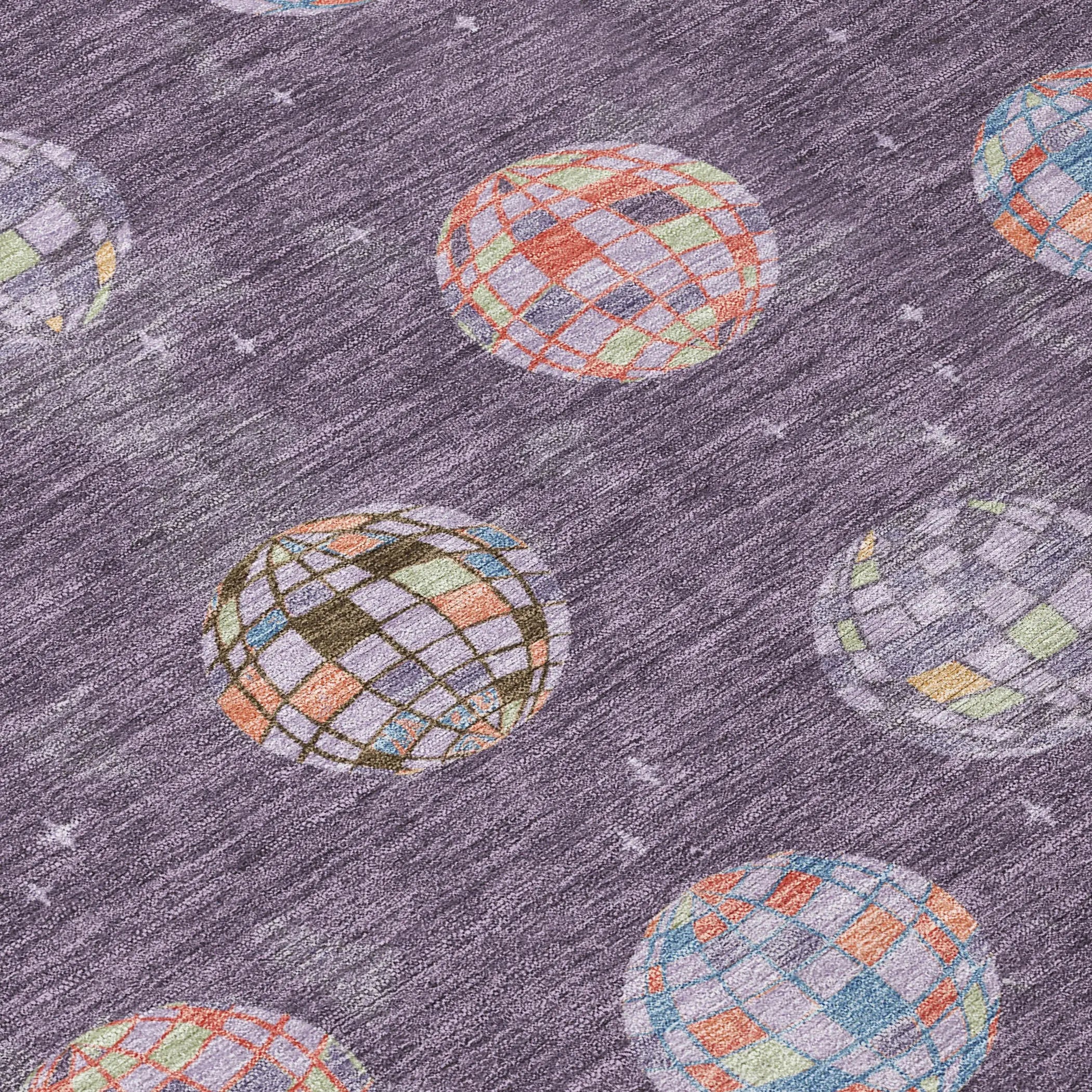 3' X 5' Plum And Purple Geometric Washable Indoor Outdoor Area Rug Homeroots Outdoor