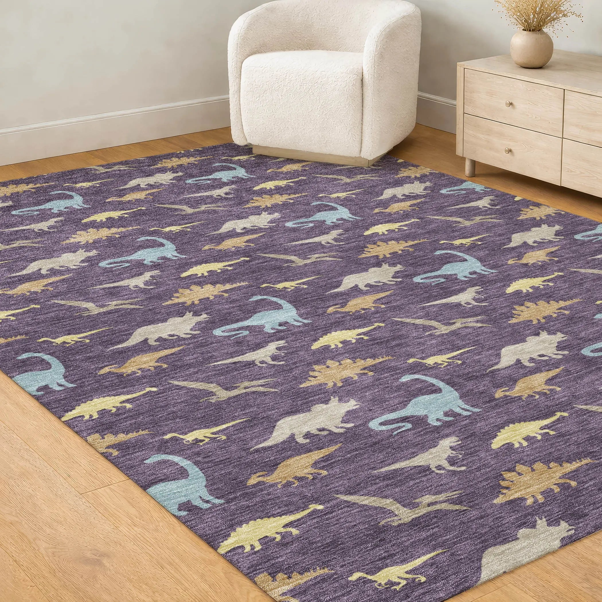 3' X 5' Plum And Purple Geometric Washable Indoor Outdoor Area Rug Homeroots Outdoor