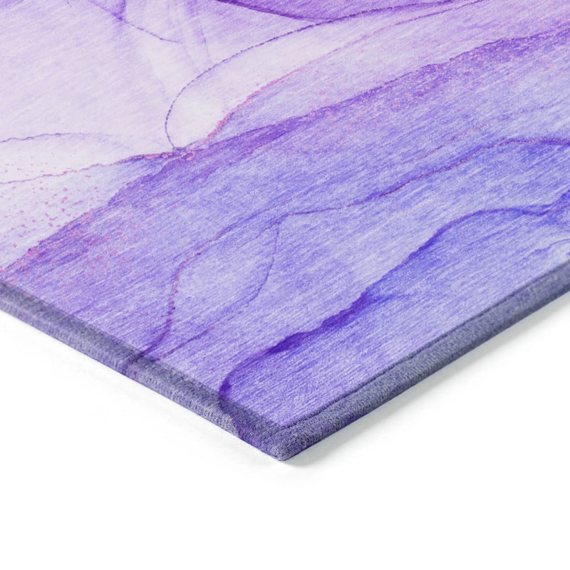 3' X 5' Purple Abstract Washable Non Skid Indoor Outdoor Area Rug Homeroots Outdoor
