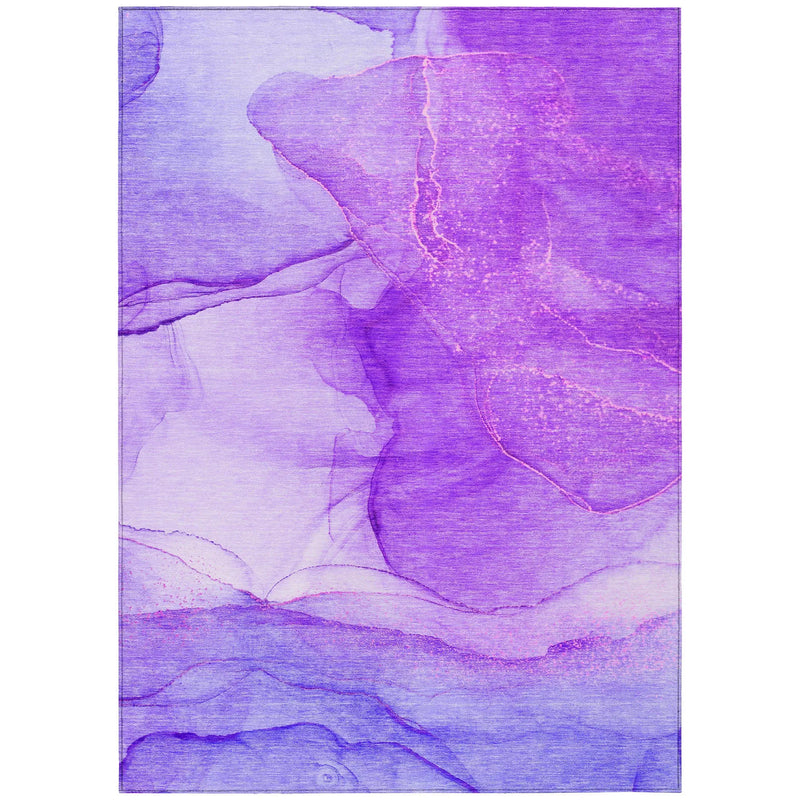 3' X 5' Purple Abstract Washable Non Skid Indoor Outdoor Area Rug Homeroots Outdoor