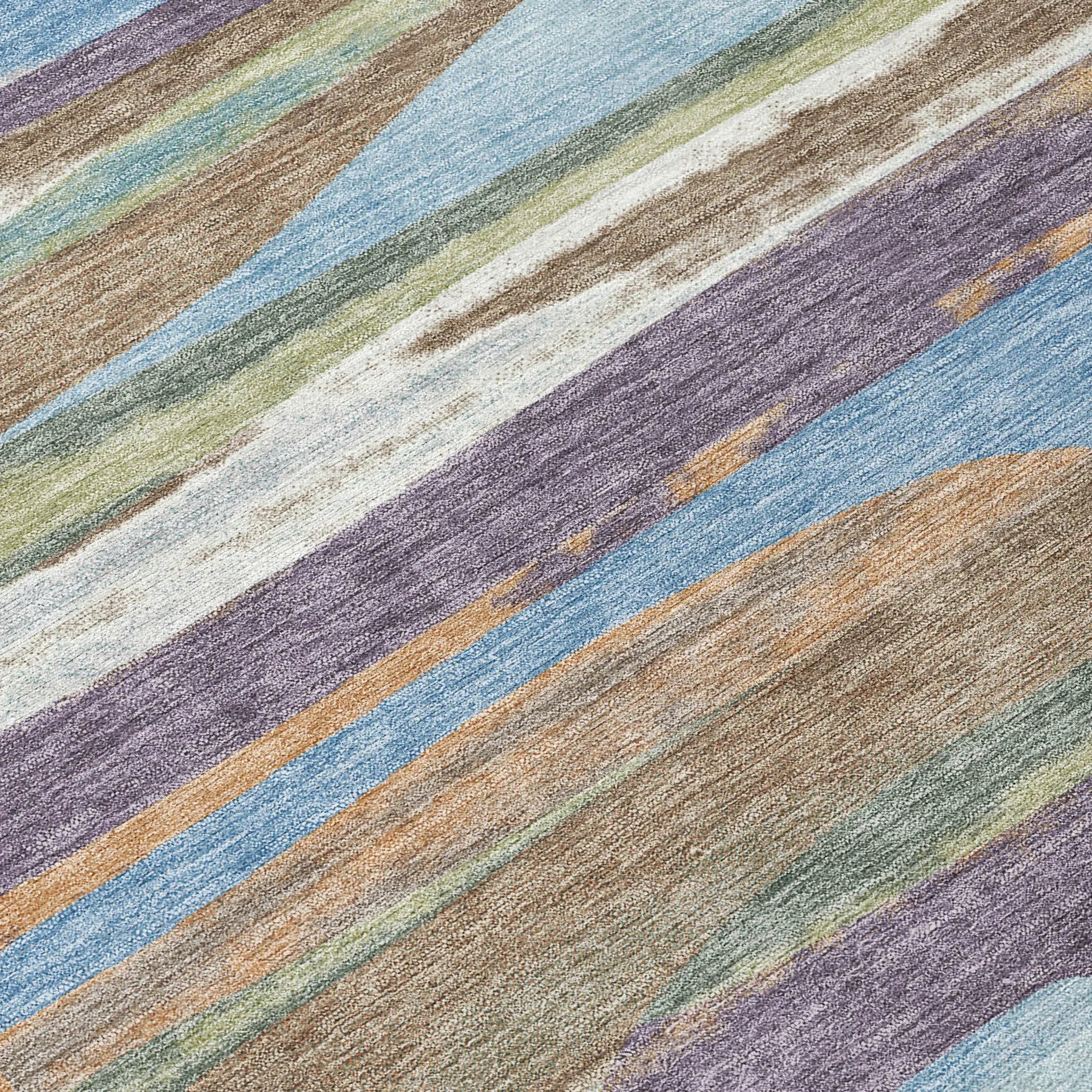 3' X 5' Purple And Green Abstract Washable Indoor Outdoor Area Rug Homeroots Outdoor
