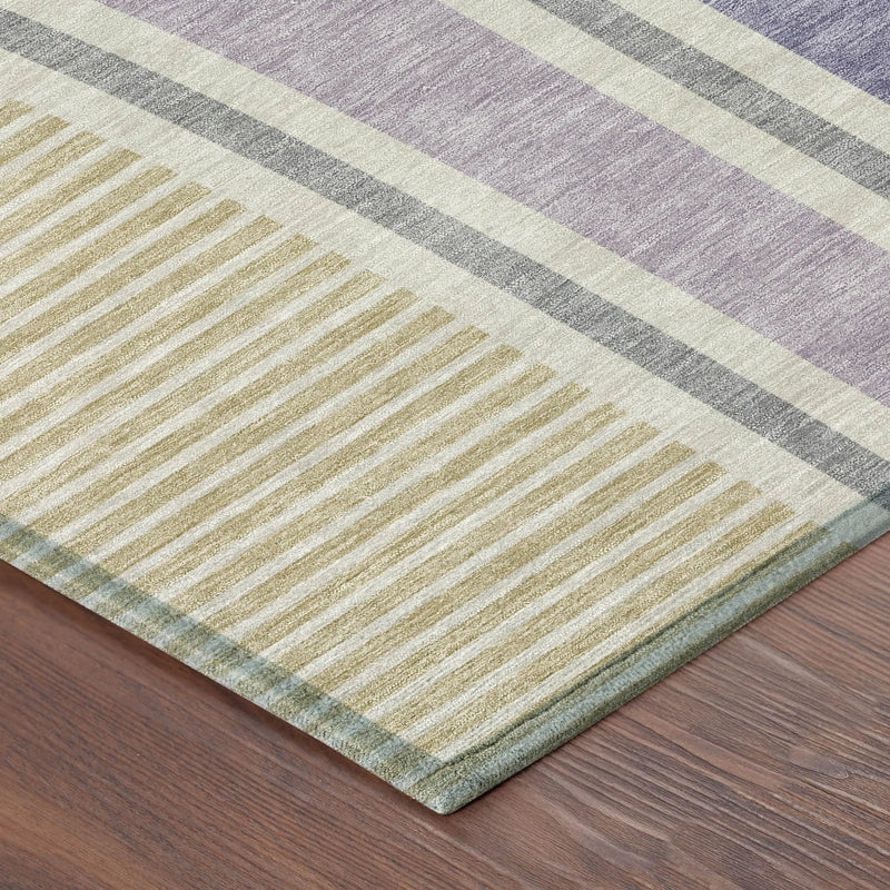 3' X 5' Purple And Lavender Geometric Washable Indoor Outdoor Area Rug Homeroots Outdoor