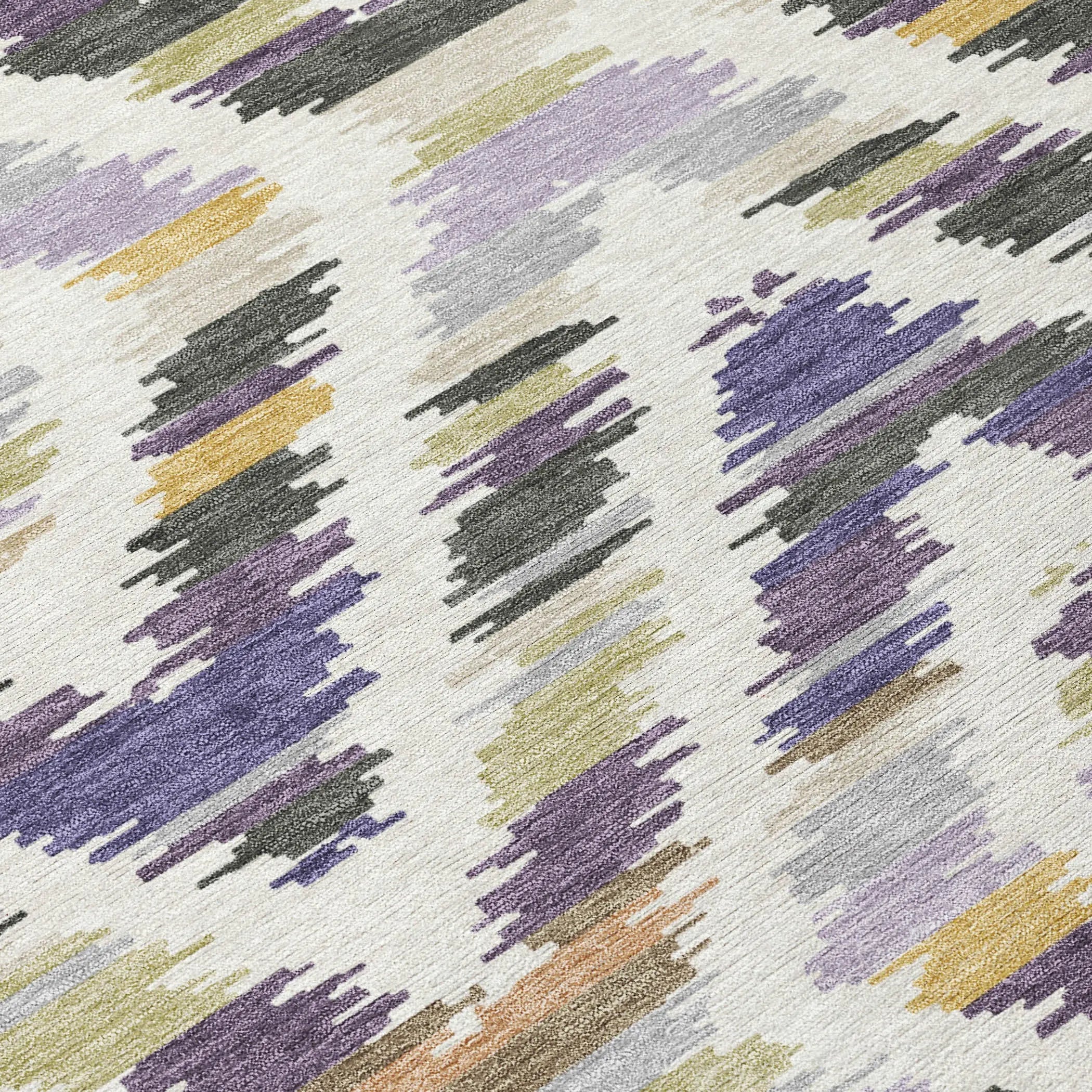 3' X 5' Purple And Lavender Tribal Washable Indoor Outdoor Area Rug Homeroots Outdoor