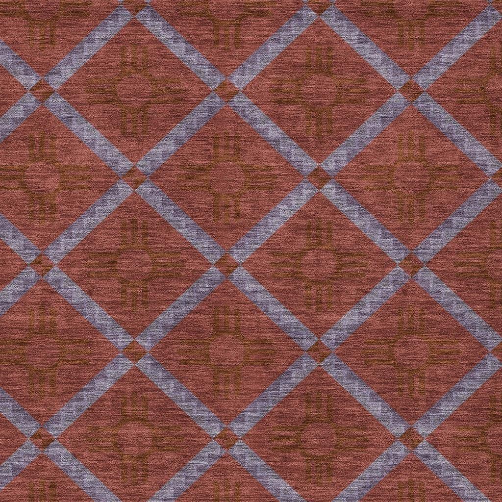 3' X 5' Red And Green Geometric Washable Indoor Outdoor Area Rug Homeroots Outdoor