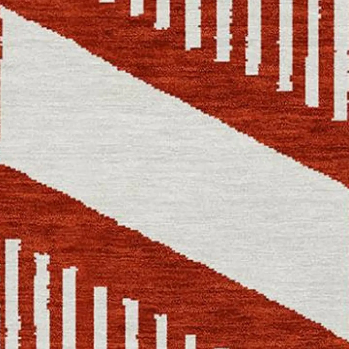 3' X 5' Red And Ivory Geometric Washable Indoor Outdoor Area Rug Homeroots Outdoor