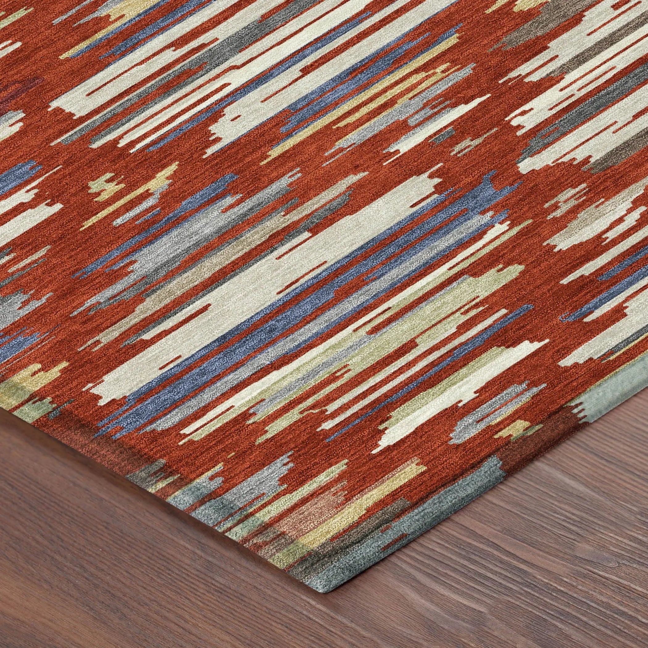 3' X 5' Red And Ivory Southwestern Washable Indoor Outdoor Area Rug Homeroots Outdoor