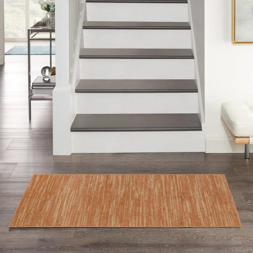 3' X 5' Rust And Beige Abstract Indoor Outdoor Area Rug Homeroots Outdoor
