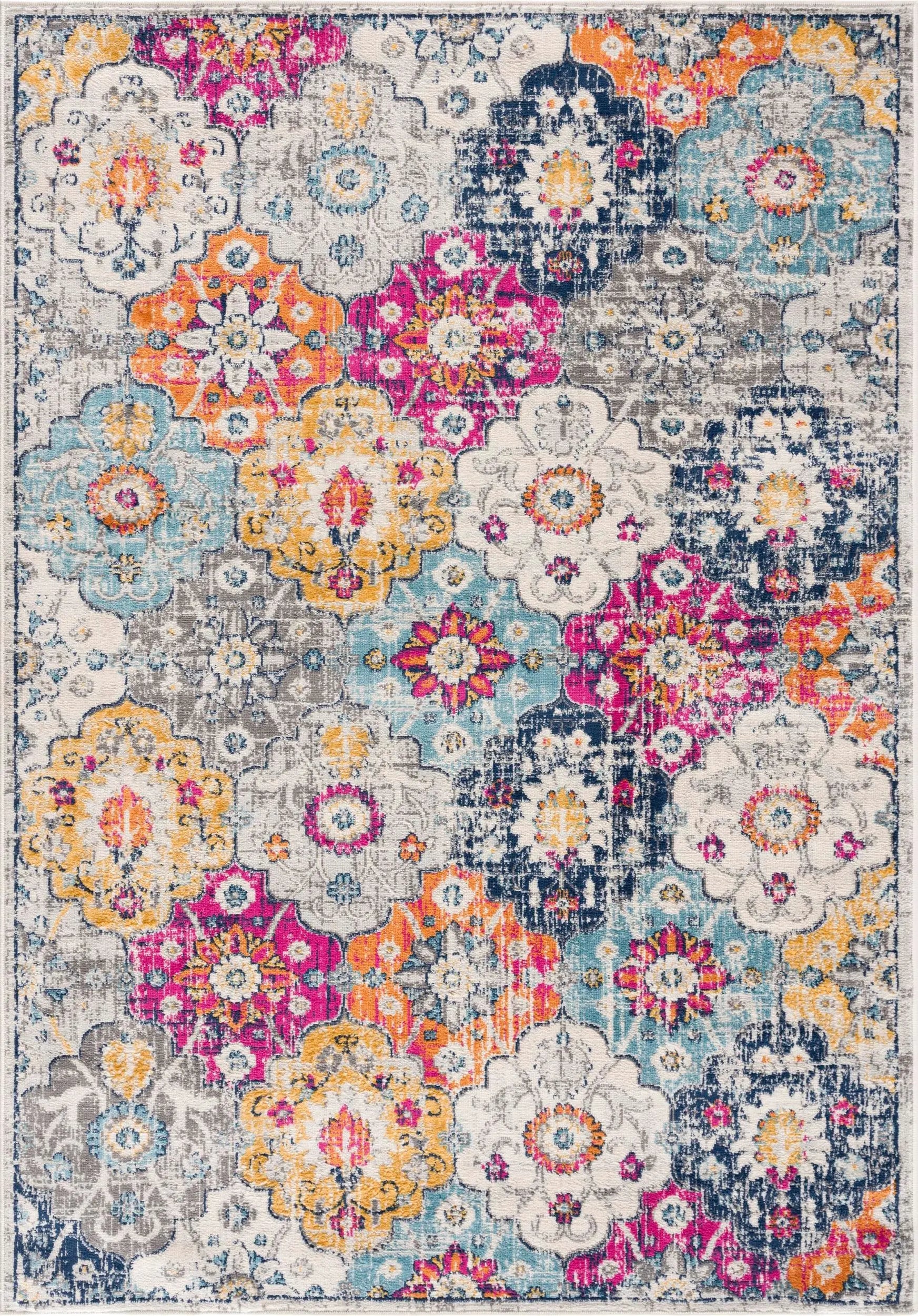 3' X 5' Rust And Blue Abstract Area Rug Homeroots Home Decor