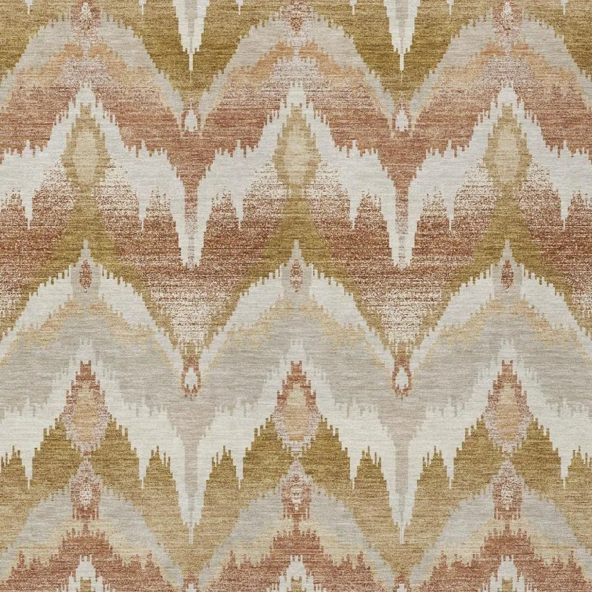 3' X 5' Rust And Orange Abstract Washable Indoor Outdoor Area Rug Homeroots Outdoor