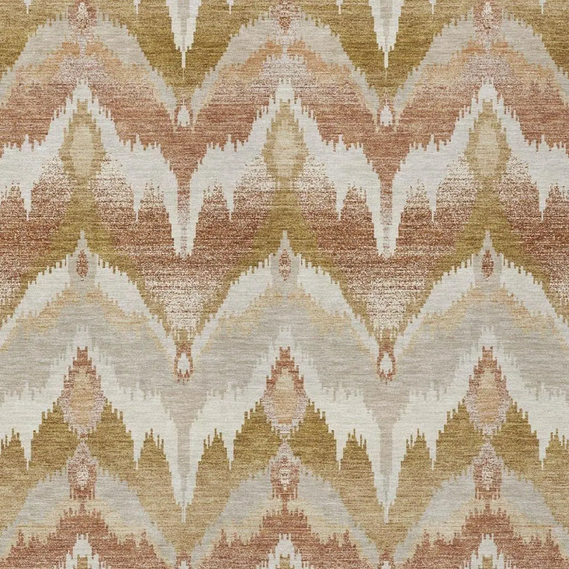 3' X 5' Rust And Orange Abstract Washable Indoor Outdoor Area Rug Homeroots Outdoor