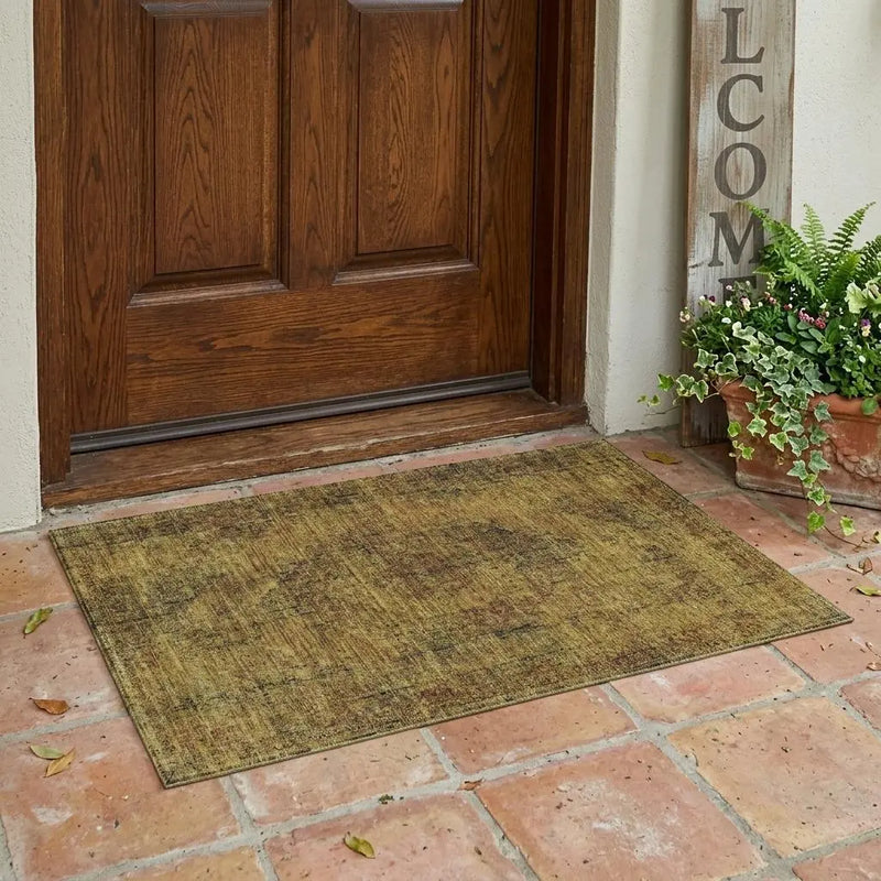 3' X 5' Rust And Orange Oriental Washable Indoor Outdoor Area Rug Homeroots Outdoor