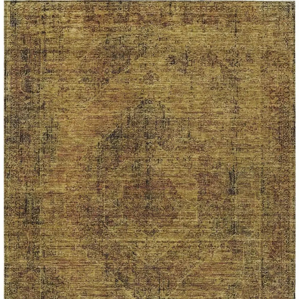 3' X 5' Rust And Orange Oriental Washable Indoor Outdoor Area Rug Homeroots Outdoor