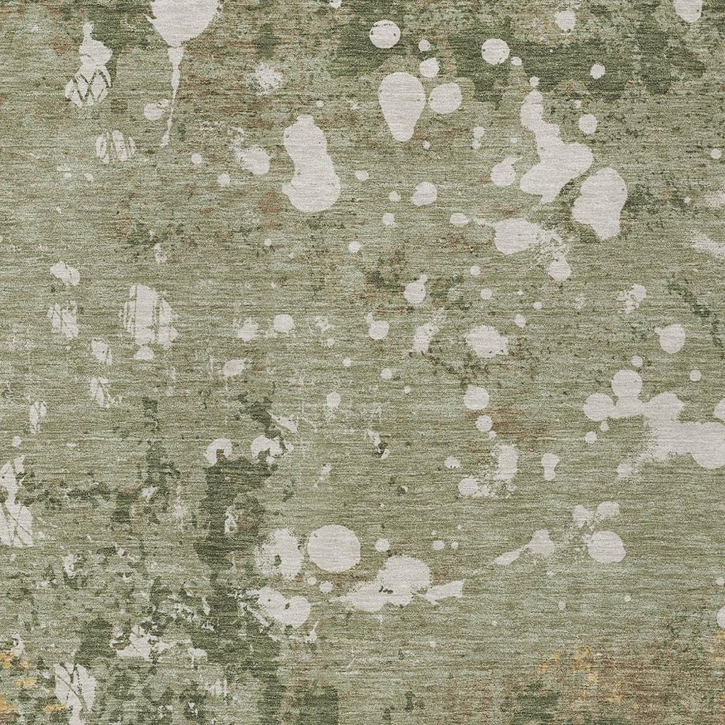 3' X 5' Sage And Beige Abstract Washable Indoor Outdoor Area Rug Homeroots Outdoor