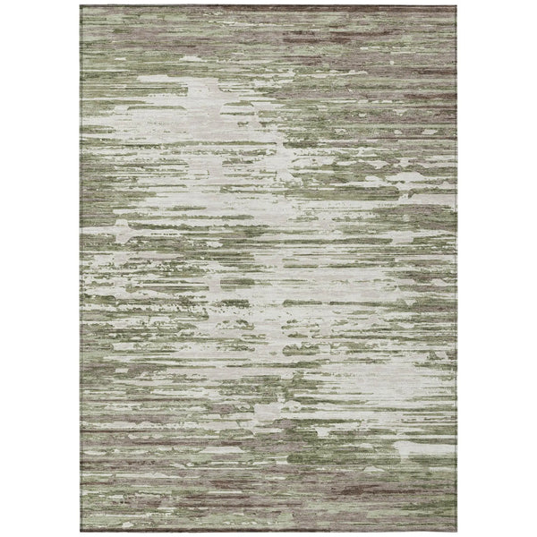 3' X 5' Sage And Green Abstract Washable Indoor Outdoor Area Rug Homeroots Outdoor