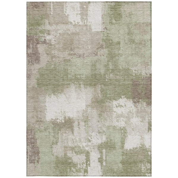 3' X 5' Sage And Green Abstract Washable Indoor Outdoor Area Rug Homeroots Outdoor