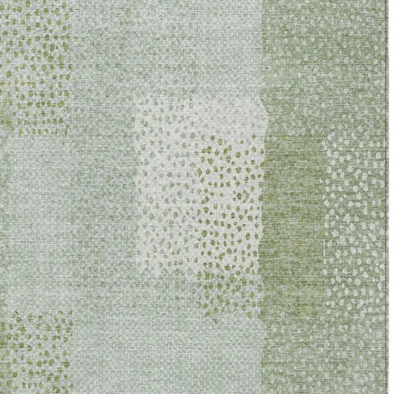 3' X 5' Sage And Green Abstract Washable Indoor Outdoor Area Rug Homeroots Outdoor