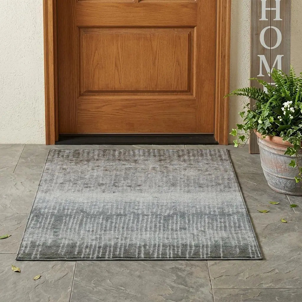 3' X 5' Sage And Green Abstract Washable Indoor Outdoor Area Rug Homeroots Outdoor