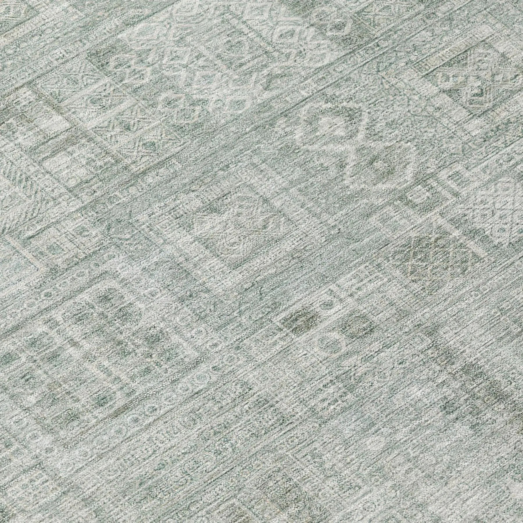 3' X 5' Sage And Green Oriental Washable Indoor Outdoor Area Rug Homeroots Outdoor