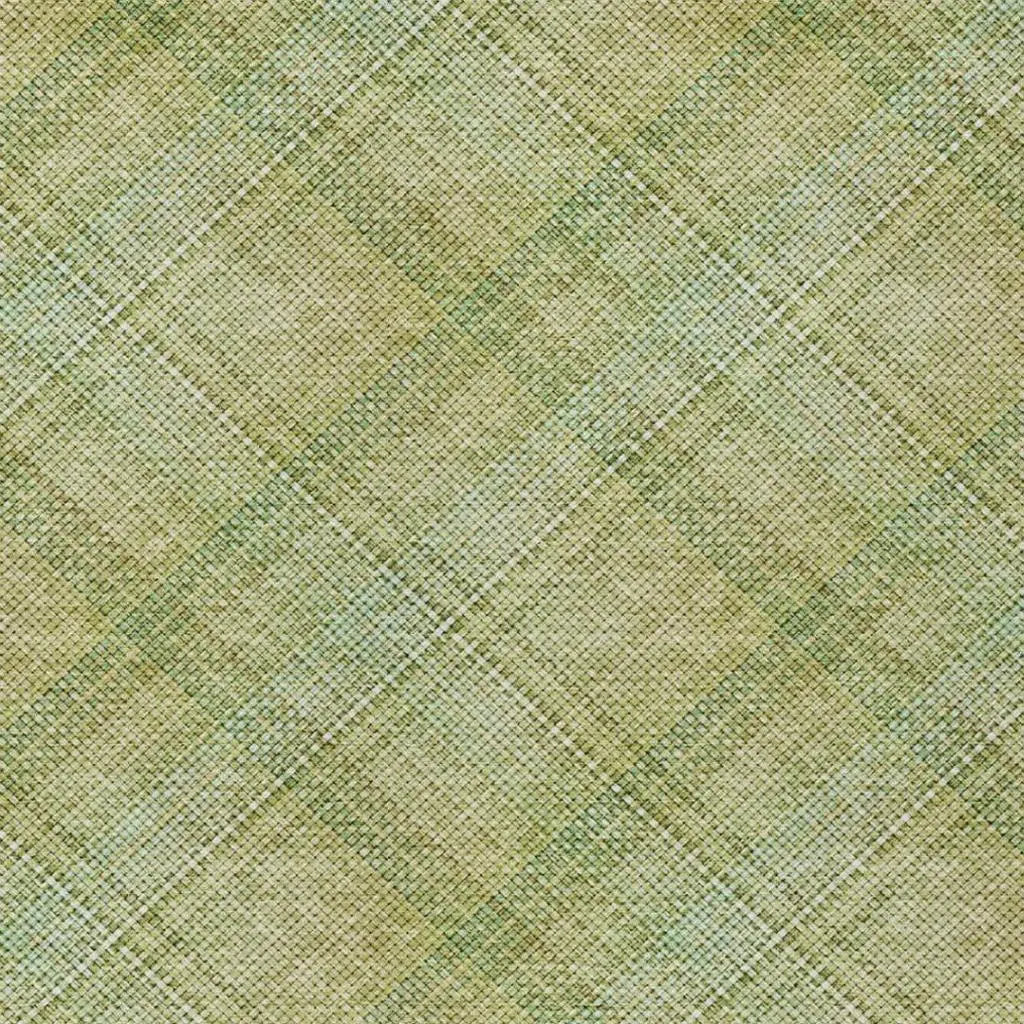 3' X 5' Sage And Green Plaid Washable Indoor Outdoor Area Rug Homeroots Outdoor