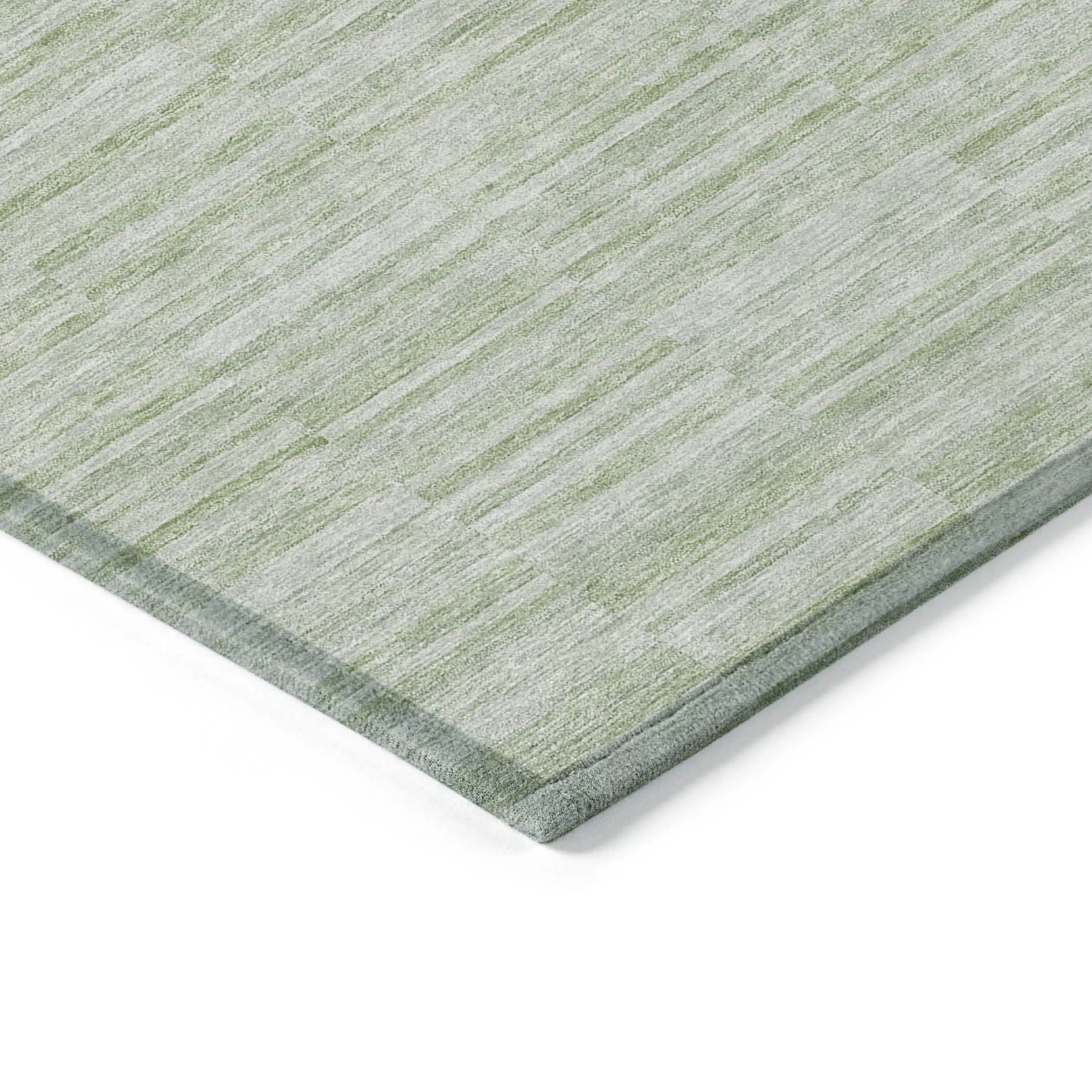 3' X 5' Sage And Green Striped Washable Indoor Outdoor Area Rug Homeroots Outdoor