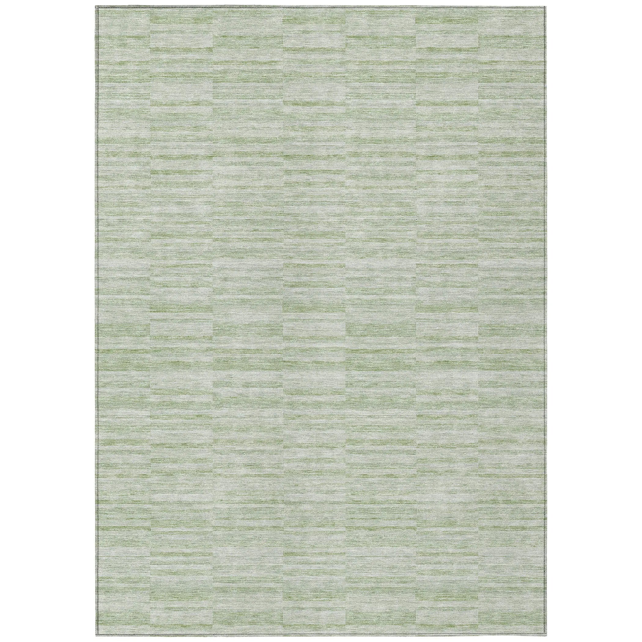 3' X 5' Sage And Green Striped Washable Indoor Outdoor Area Rug Homeroots Outdoor