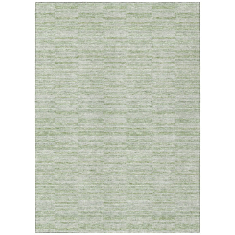3' X 5' Sage And Green Striped Washable Indoor Outdoor Area Rug Homeroots Outdoor