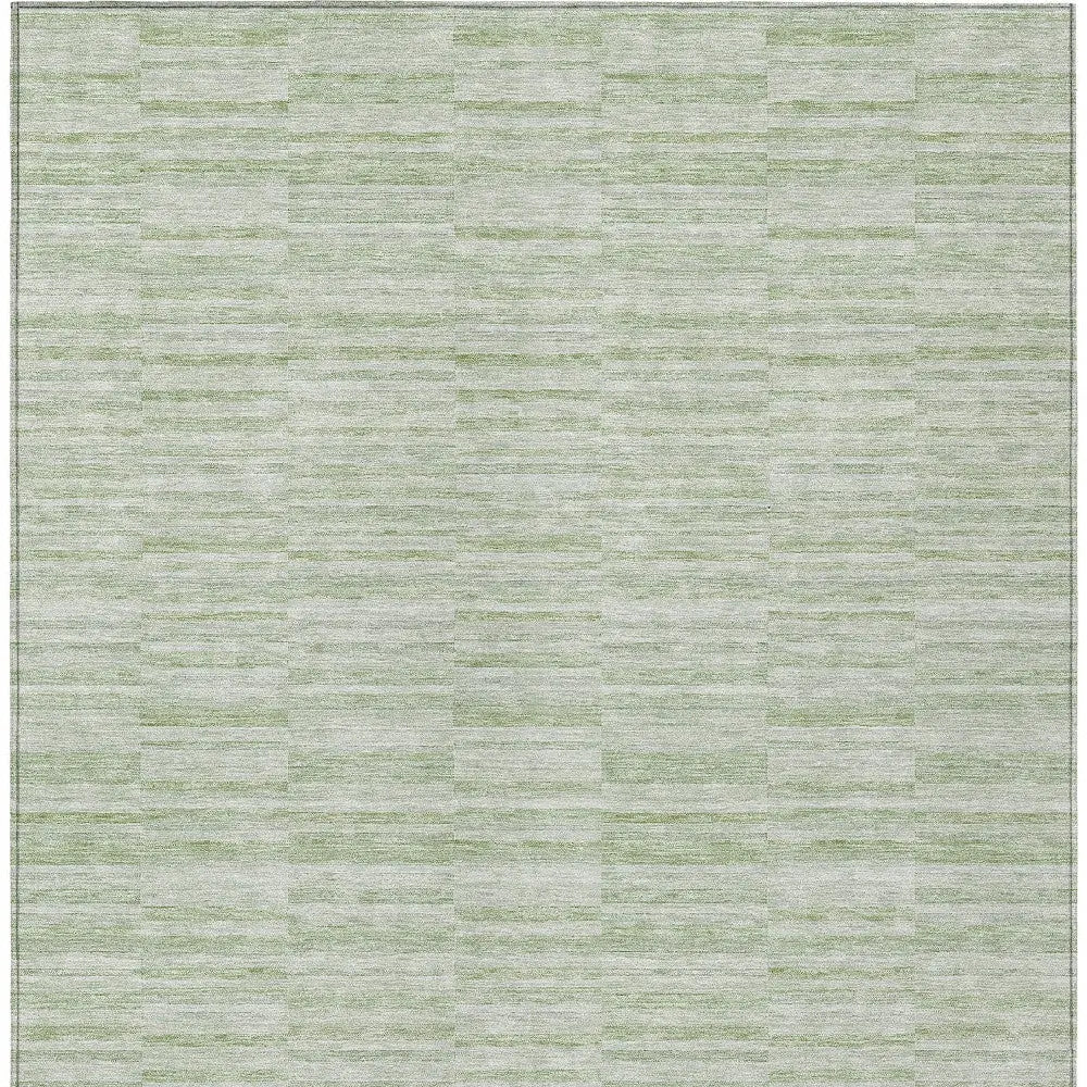 3' X 5' Sage And Green Striped Washable Indoor Outdoor Area Rug Homeroots Outdoor