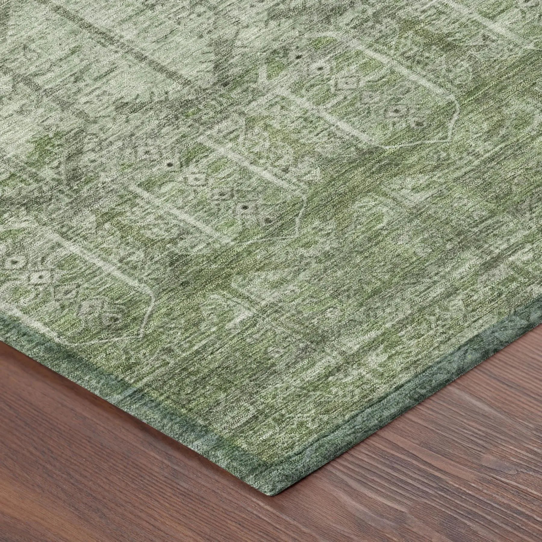 3' X 5' Sage And Green Tribal Washable Indoor Outdoor Area Rug Homeroots Outdoor