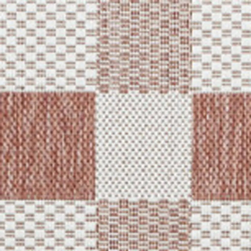 3' X 5' Salmon And Cream Geometric Indoor Outdoor Area Rug Homeroots Outdoor