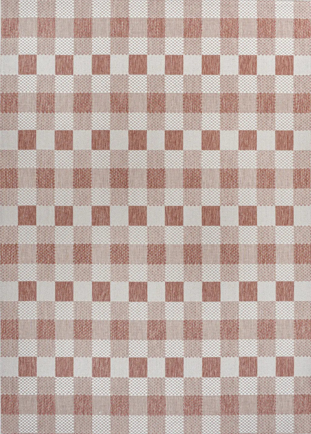 3' X 5' Salmon And Cream Geometric Indoor Outdoor Area Rug Homeroots Outdoor