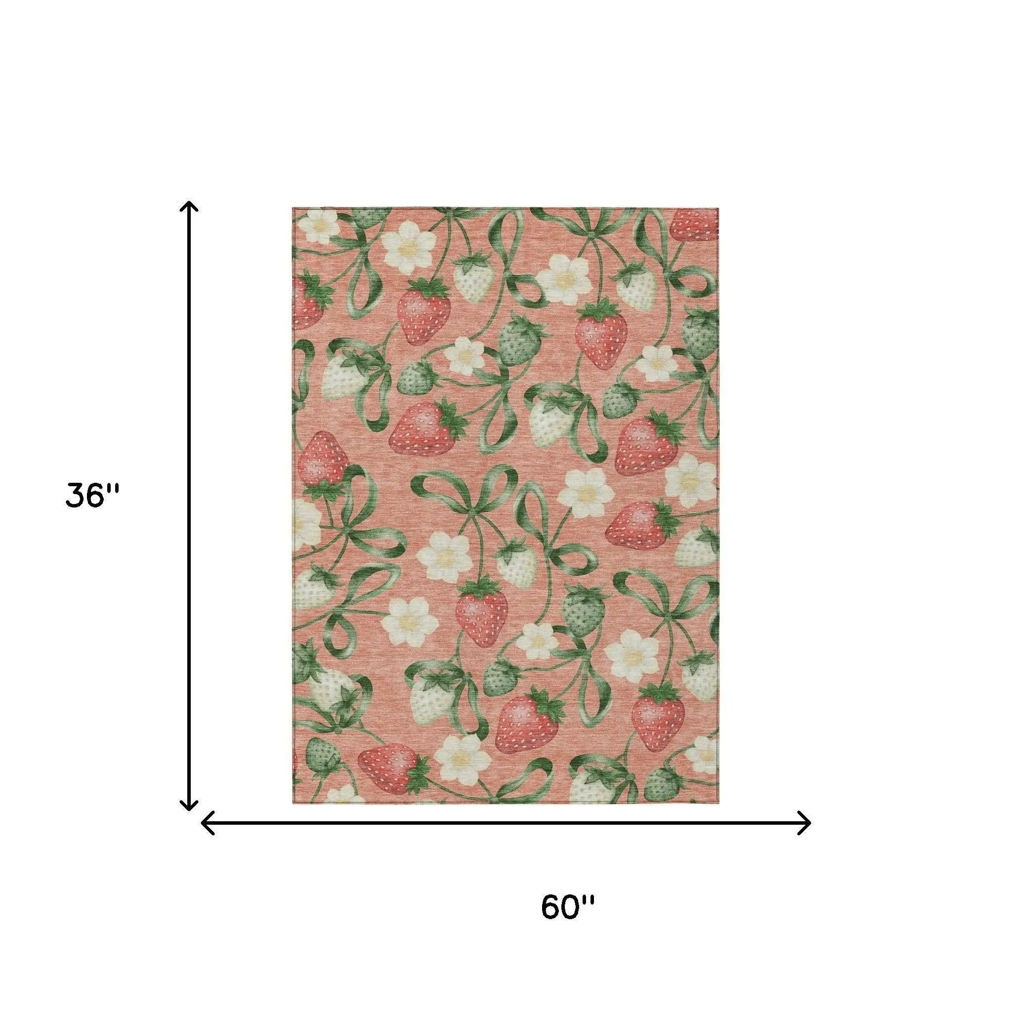 3' X 5' Salmon And Orange Floral Washable Indoor Outdoor Area Rug Homeroots Outdoor
