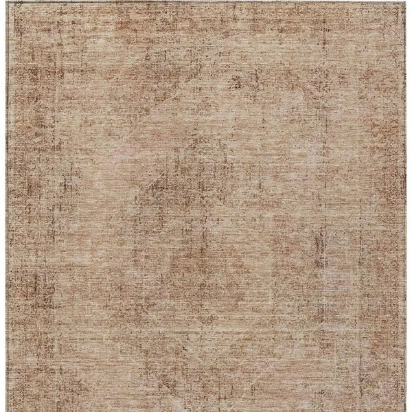 3' X 5' Salmon And Orange Oriental Washable Indoor Outdoor Area Rug Homeroots Outdoor