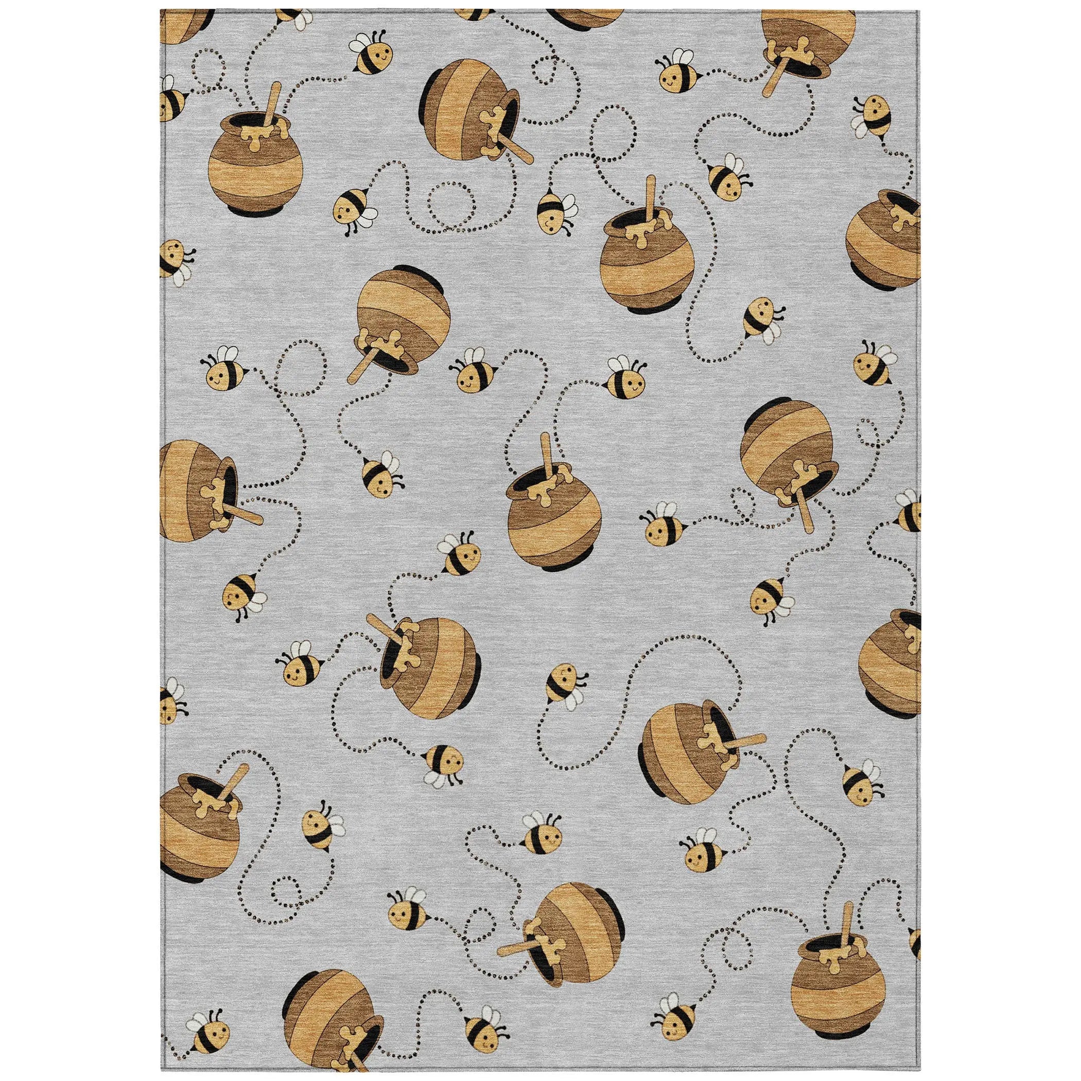 3' X 5' Silver And Beige Geometric Washable Indoor Outdoor Area Rug Homeroots Outdoor