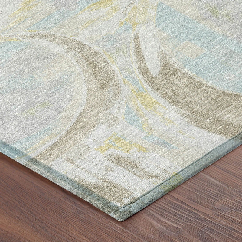 3' X 5' Silver And Gray Abstract Washable Indoor Outdoor Area Rug Homeroots Outdoor