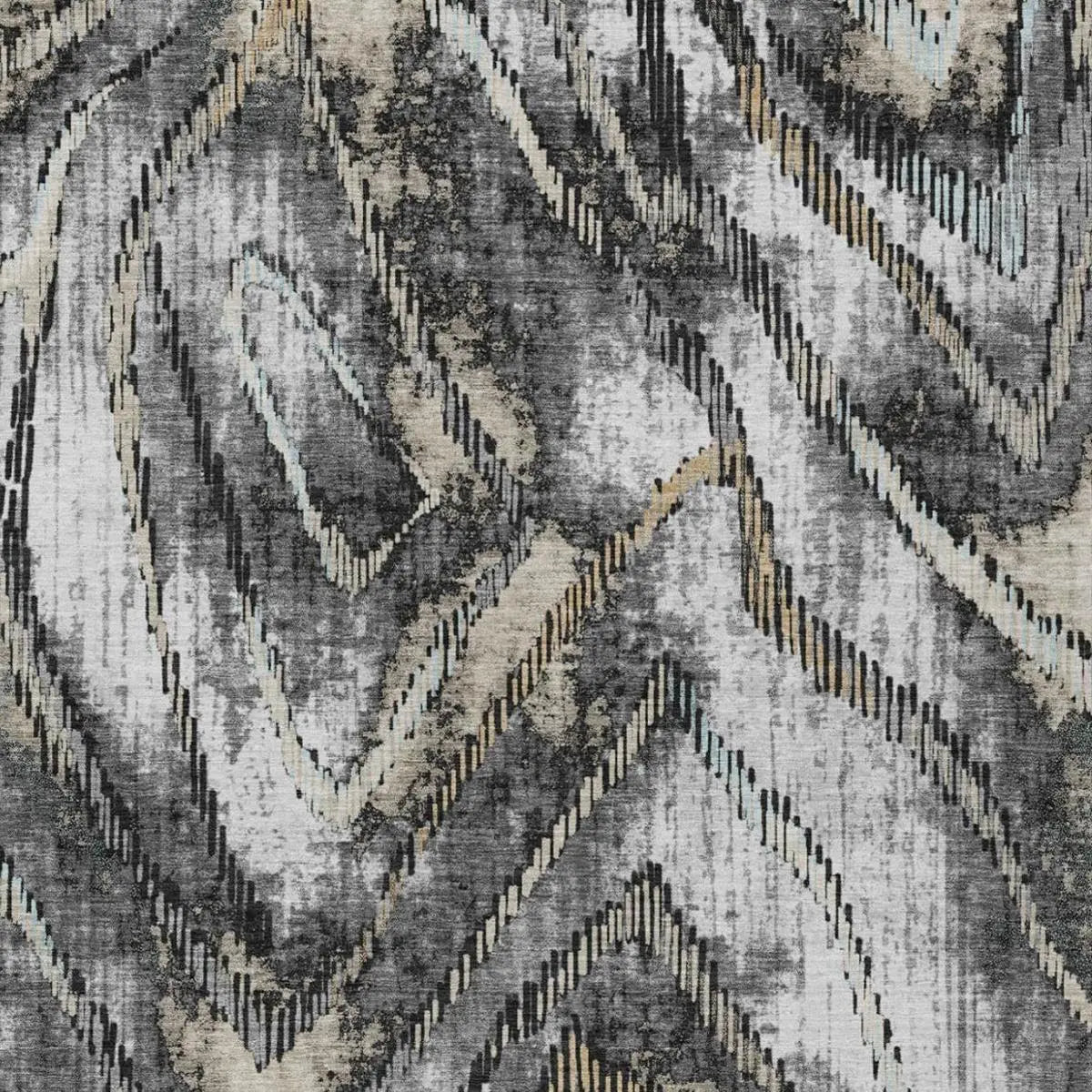 3' X 5' Silver And Gray Abstract Washable Indoor Outdoor Area Rug Homeroots Outdoor